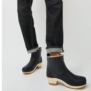 No. 6 Store Shearling Pull-On Clog Boos Ink Aviator EU 40 Mid Heel-NEW